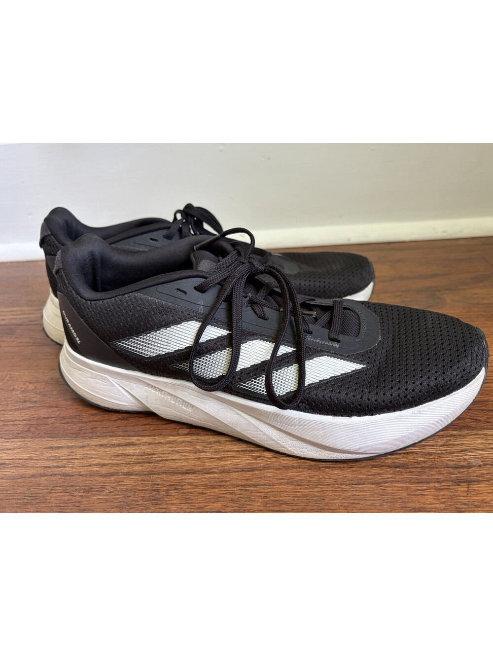 Size 10 - Adidas Duramo  SL Wide  Black White  Casual Activewear Jogging Walking